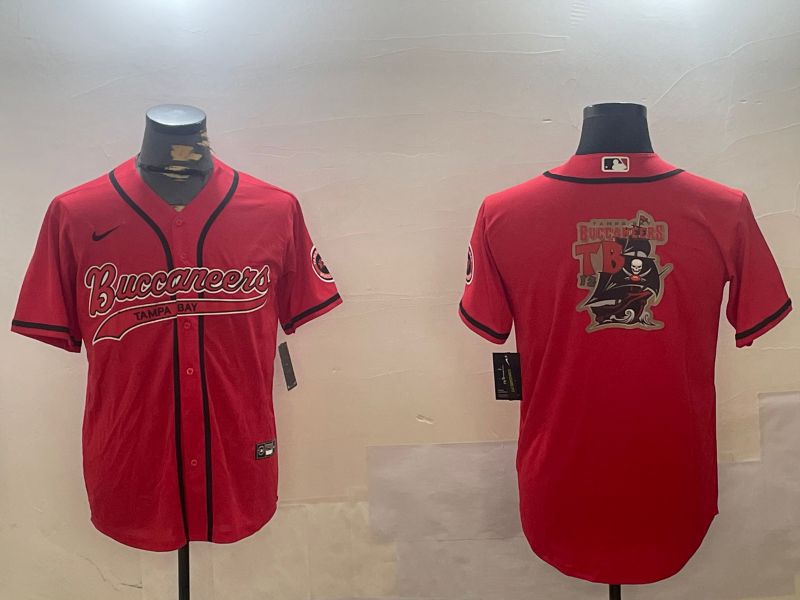 Men Tampa Bay Buccaneers Blank Red Joint Name 2024 Nike Limited NFL Jersey style 3